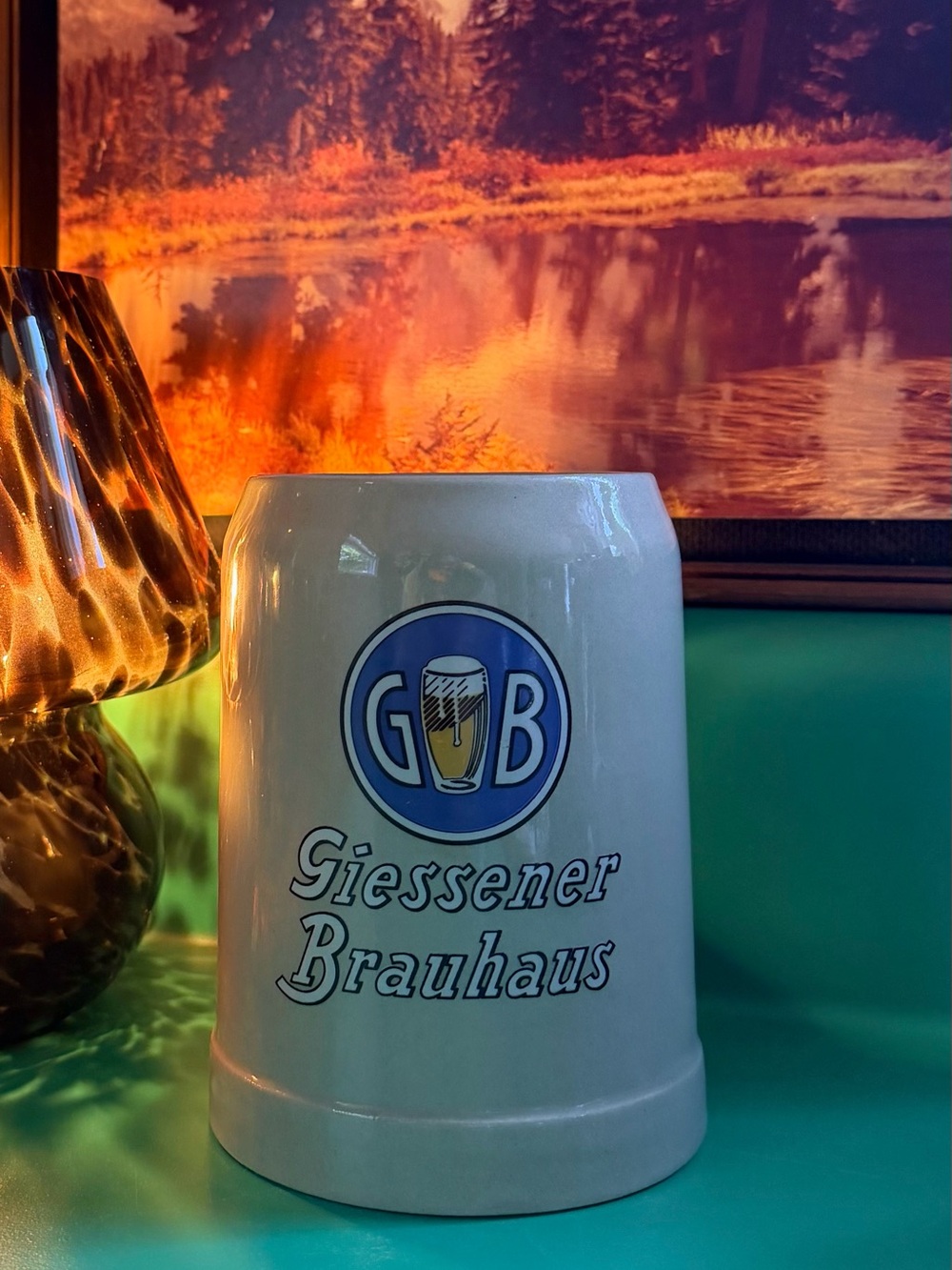 🇩🇪 Vintage (1970s) German Beer Stein; Giessener Brauhaus; Gießen, Germany 🇩🇪